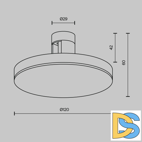Трековый магнитный светильник Maytoni Plato TR152-1-7W4K-BS