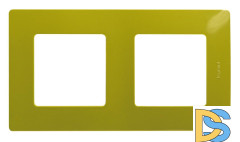 Рамка 2-постовая Legrand Etika зелёный папоротник 672542