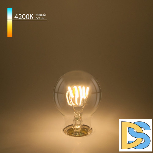 Лампа светодиодная филаментная Elektrostandard E27 6W 4200K прозрачная 4690389041532