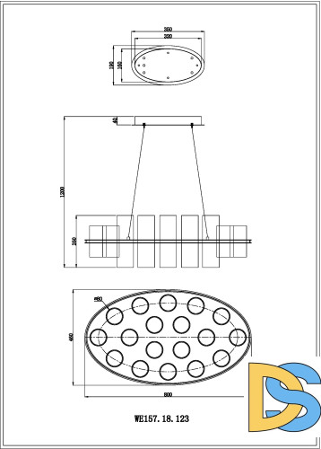 Подвесная люстра Wertmark Paula WE157.18.123