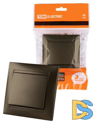 Выключатель одноклавишный Лама TDM Electric SQ1815-0701