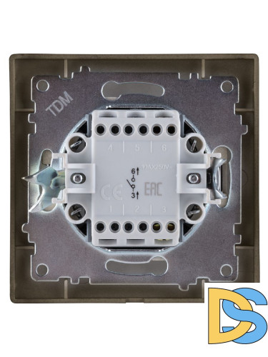Выключатель одноклавишный Лама TDM Electric SQ1815-0701