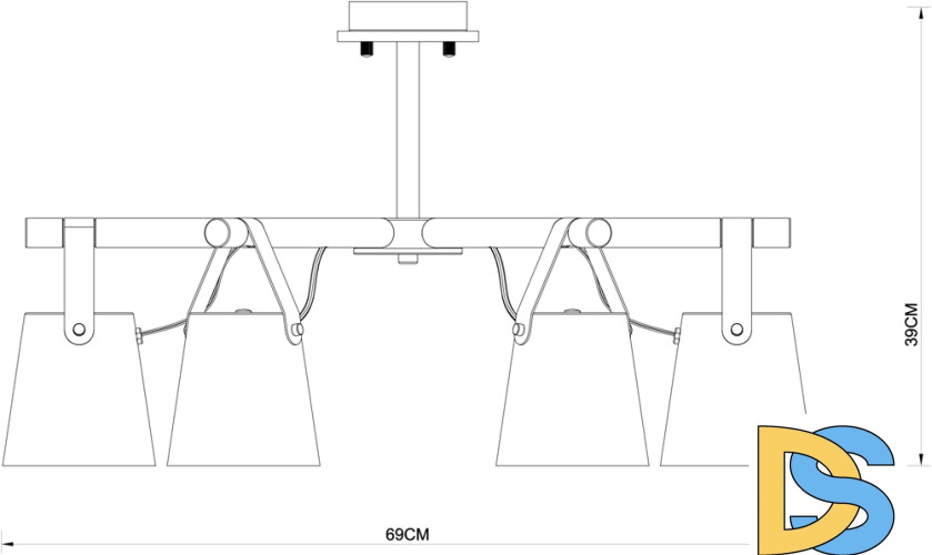 Люстра на штанге Arte Lamp Thomas A7032PL-6BK