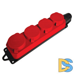 Розетка переносная 4-местная c/з Stekker Одри RST16-24-44-3 49400