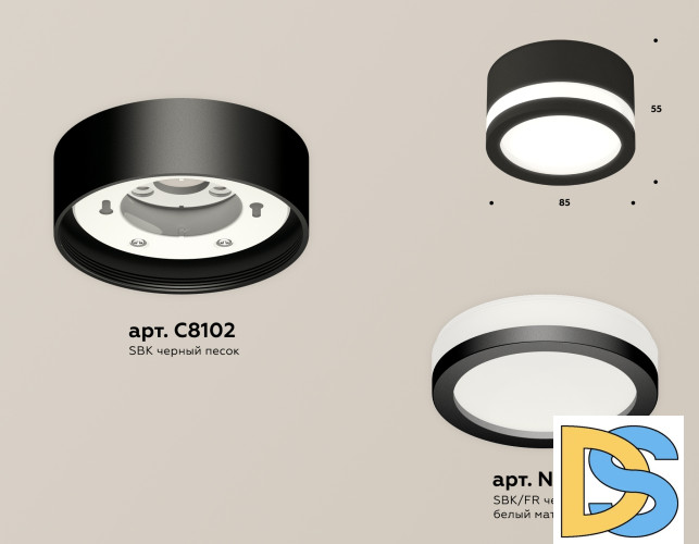 Потолочный светильник Ambrella Light Techno Spot XS8102017 (C8102, N8415)
