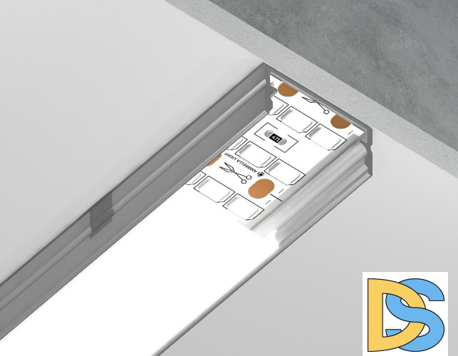 Алюминиевый накладной профиль Ambrella Light Alum Profile GP2001AL