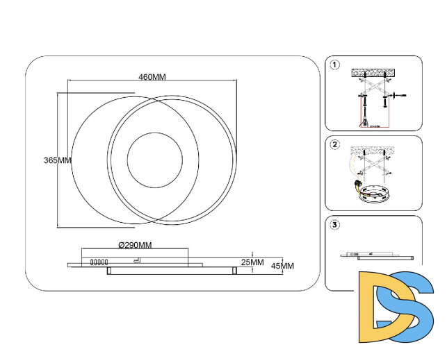 Потолочный светильник Ambrella Light Linetech Comfort FL4788