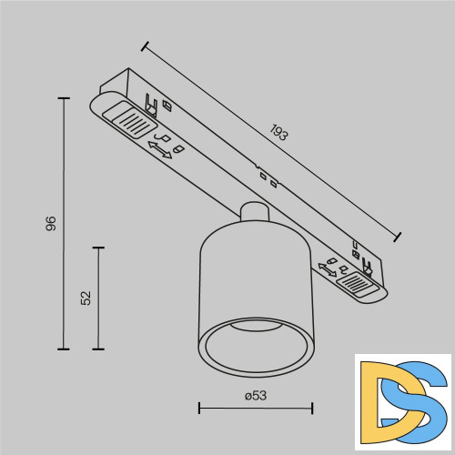 Трековый магнитный светильник Maytoni Alfa S TR132-2-7W3K-W