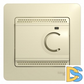 Терморегулятор для теплого пола, Бежевый, серия Glossa, Schneider Electric