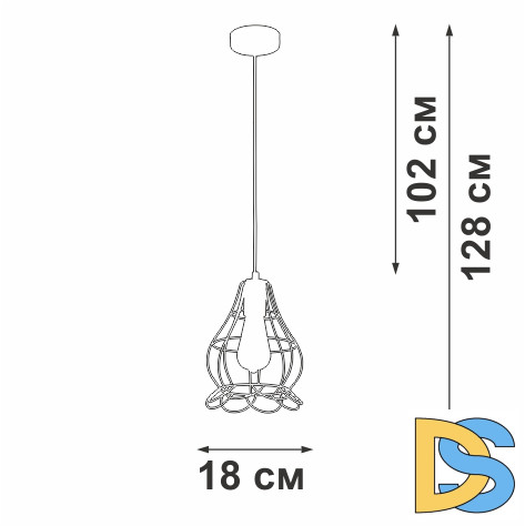 Подвесной светильник Vitaluce V2868-1/1S