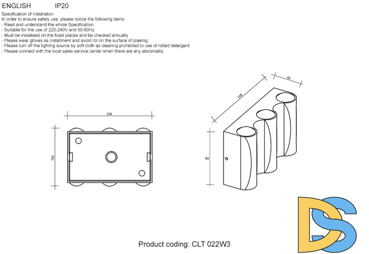 Уличный настенный светильник Crystal Lux CLT 022W3 WH-GO 4000K