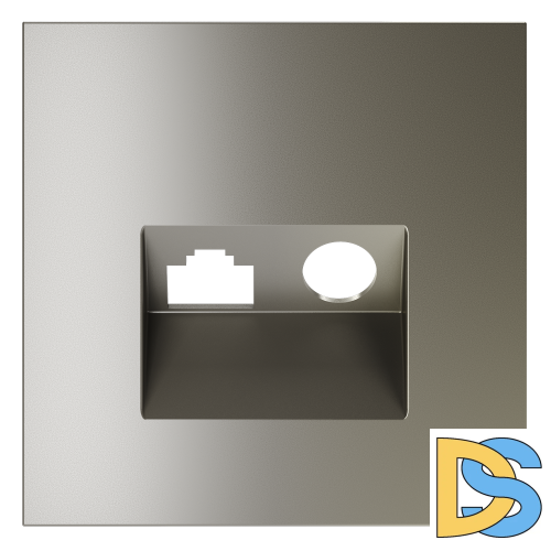 Накладка для розетки TV+RJ45 кат. 6, S70 (шелк)