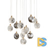 Каскадная люстра Delight Collection OD2440-13 gold/clear+amber+grey