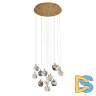 Каскадная люстра Delight Collection OD2440-13 gold/clear+amber+grey