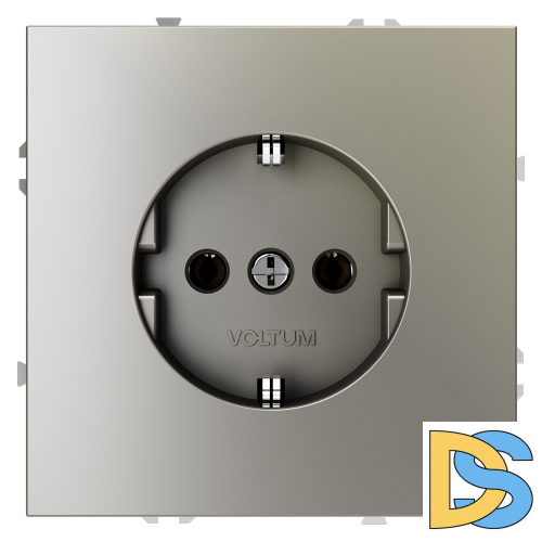 Розетка встраиваемая VOLTUM S70 с заземлением 16А, (шелк)