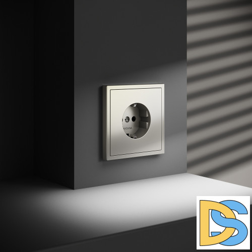 Розетка встраиваемая VOLTUM S70 с заземлением 16А, (шелк)