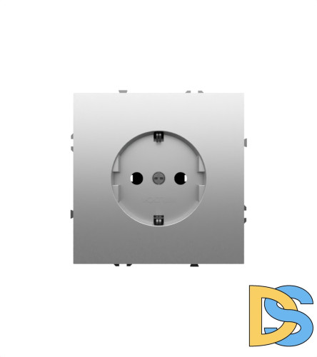 Розетка встраиваемая VOLTUM S70 с заземлением 16А, (шелк)
