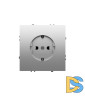 Розетка встраиваемая VOLTUM S70 с заземлением 16А, (шелк)