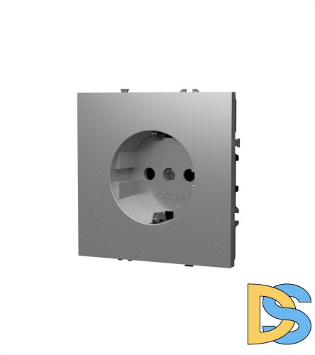 Розетка встраиваемая VOLTUM S70 с заземлением 16А, (шелк)