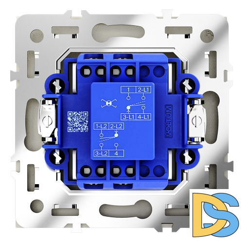Перекрестный переключатель встраиваемый VOLTUM S70 одноклавишный 10А, (шелк)