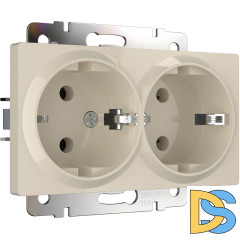 Розетка двойная с заземлением Werkel слоновая кость W1172003 4690389155840