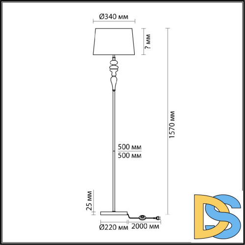 Торшер Odeon Light Homi 5040/1F