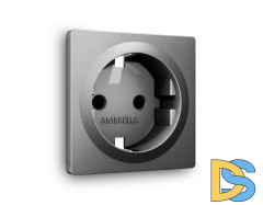 Лицевая панель для розетки с/з со шторками Ambrella Volt Alfa AP6570