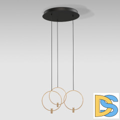 Подвесная люстра Eurosvet Layla 50257/3 LED черный/ латунь a065629