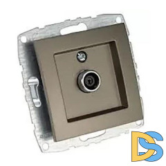 Розетка TV концевая с экраном Mono Electric Despina-Larissa бронза 500-002305-138