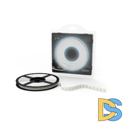 Светодиодная лента Gauss 4,8W/m 60LED/m 2835SMD холодный белый 5M 312000305