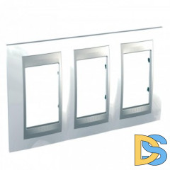 Рамка 3-ая (тройная), Нордик/Алюминий (металл), серия UNICA TOP/CLASS, Schneider Electric