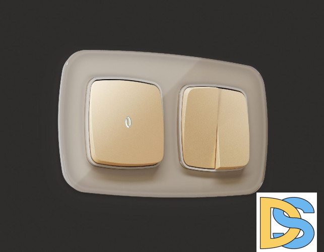 Лицевая панель для выключателя одноклавишного с подсветкой Ambrella Volt Omega OP6020