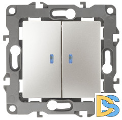 Выключатель двойной с подсветкой Эра 12-1105-15 Б0019294