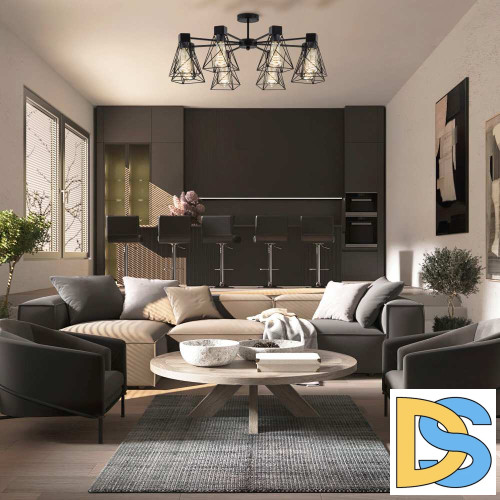 Потолочная люстра Eurosvet Trappola 70107/5 черный