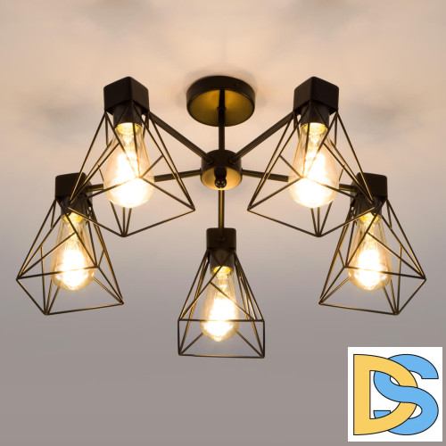 Потолочная люстра Eurosvet Trappola 70107/5 черный