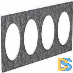 Рамка 4-ая (четверная), Черный фосфор, серия Odace, Schneider Electric