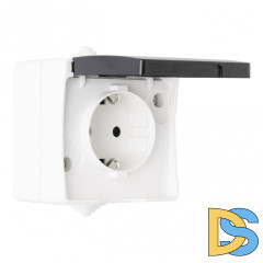 Розетка с заземлением и шторками Arte Milano 309.40-1.grey