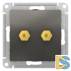 Розетка аудио для колонок 2-ая, Сталь, серия Atlas Design, Schneider Electric