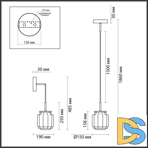 Подвесной светильник Odeon Light Jam 5409/5L