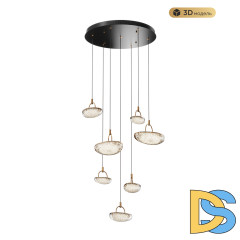 Каскадная люстра Modestyle MS.2326.7 BK