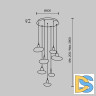 Каскадная люстра Modestyle MS.2326.7 BK