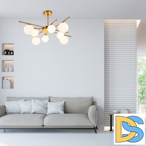 Люстра на штанге Escada Sphere 642/8P Brass