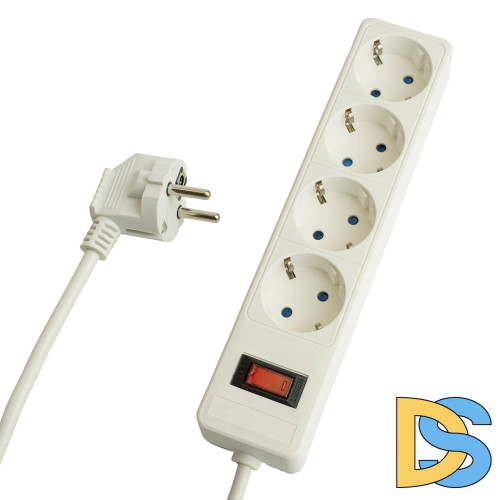 Сетевой фильтр 4-местный с/з Stekker Optima HM20-41-05 50091