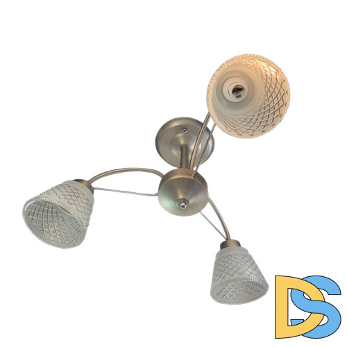 Люстра на штанге Elvan LU-38460/3-E14-Si+Wh