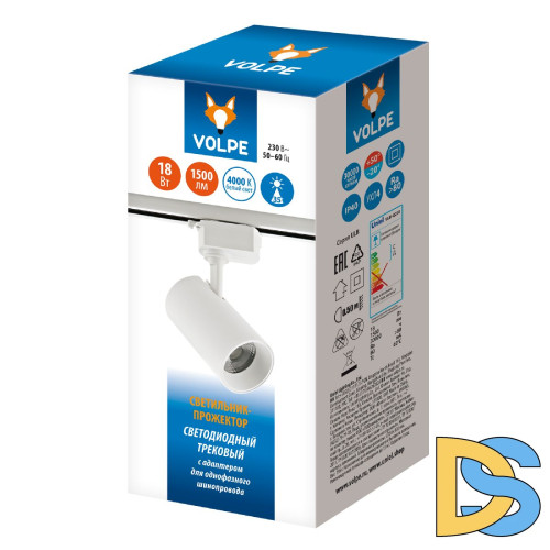 Трековый однофазный светильник Volpe ULB-Q230 18W/4000К WHITE UL-00011822