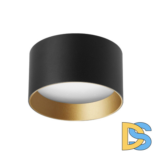 Накладной светильник Arlight SP-BISCOTTO-R140-15W Warm3300-MIX (BK-GD, 80 deg, 230V) 055027