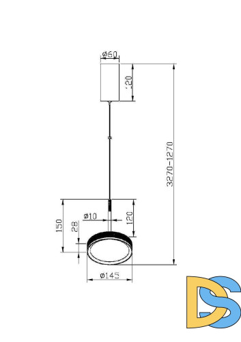 Подвесной светильник Maytoni El MOD041PL-L15WG3K