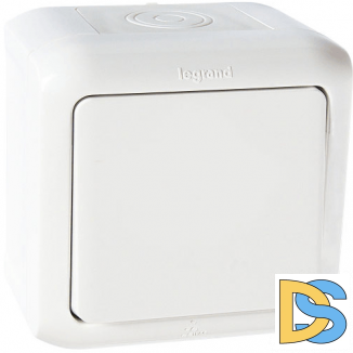 Переключатель Legrand Quteo IP44 1-клавишный белый 782304