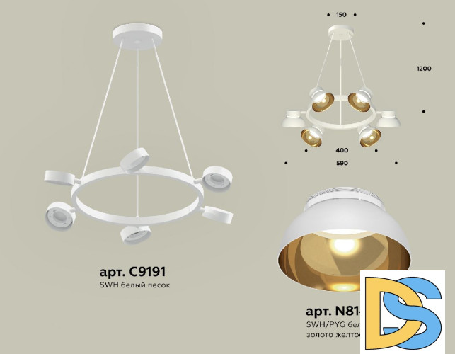 Подвесная люстра Ambrella Light Traditional (C9191, N8144) XB9191101