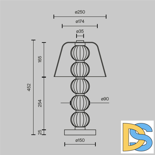 Настольная лампа Maytoni Amulet MOD555TL-L8G3K